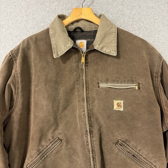 Vintage Carhartt J97 CHT Detroit Jacket Blanket Lined Chestnut Men’s XL USA - Picture 4 of 16